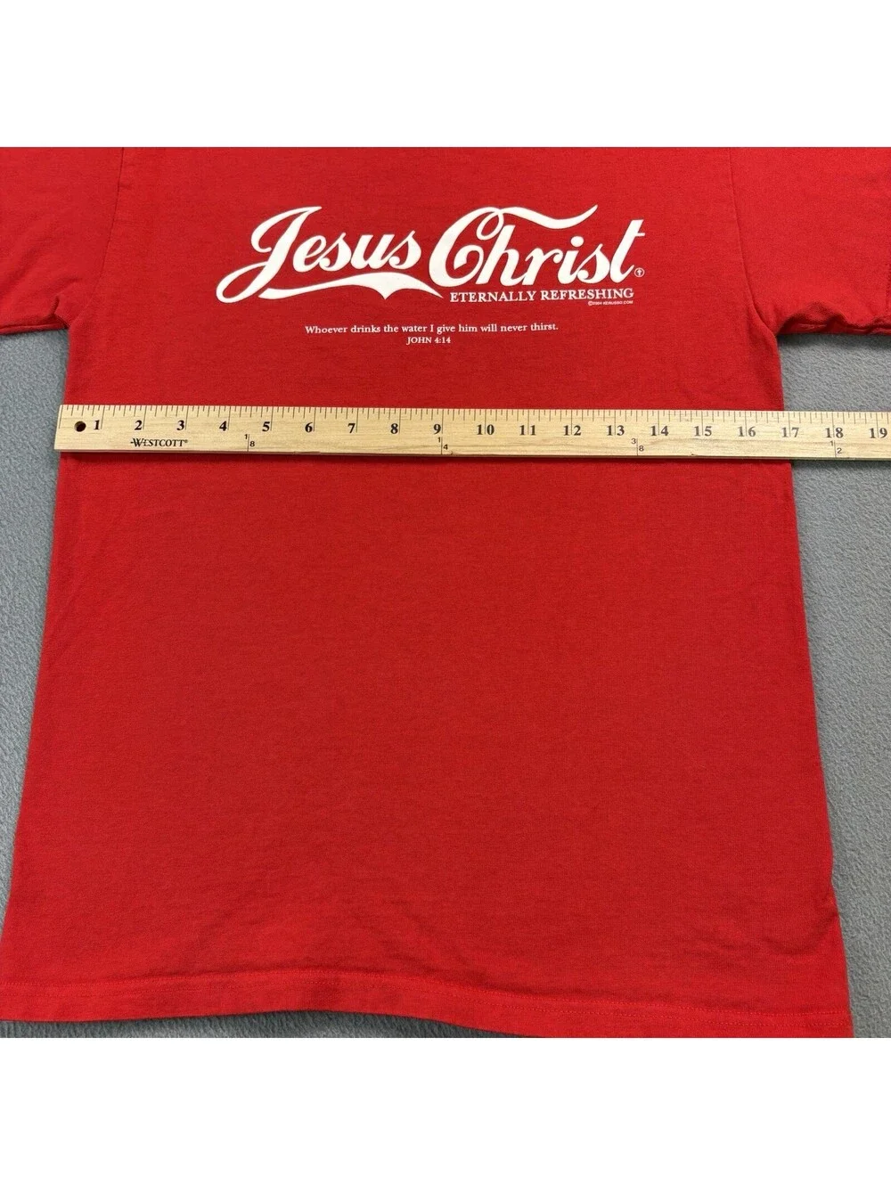 Vintage 2004 Jesus Christ Coca-Cola T Shirt Size Small Red